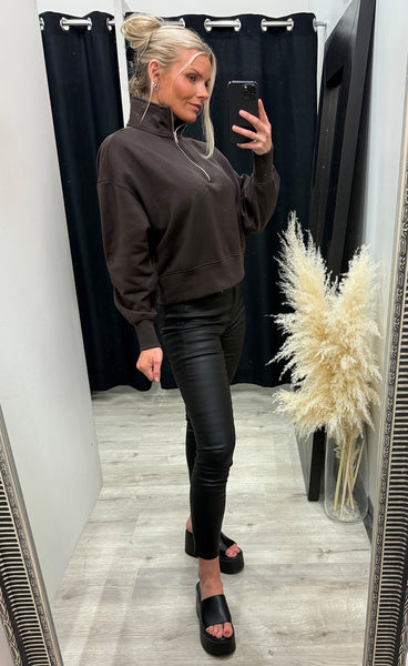 SP Hike half zip - dark chocolate