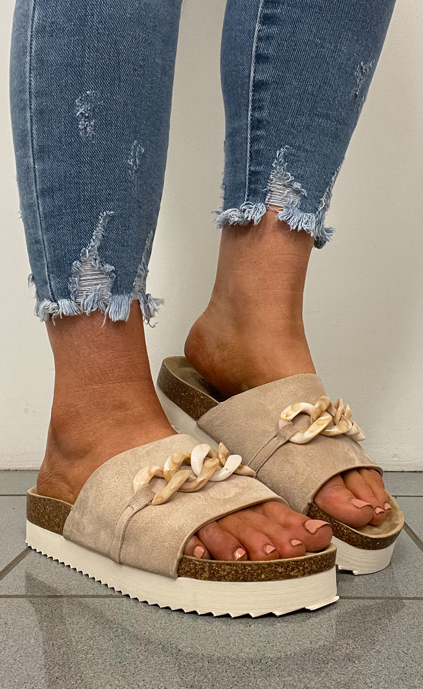 Duffy sandalar 86005 - beige