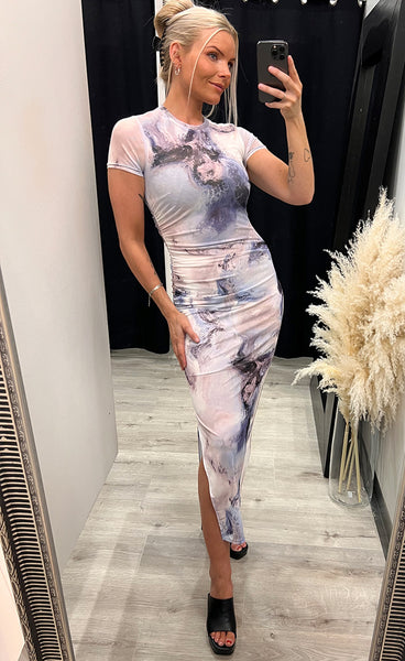 Freya mesh dress - white lilas