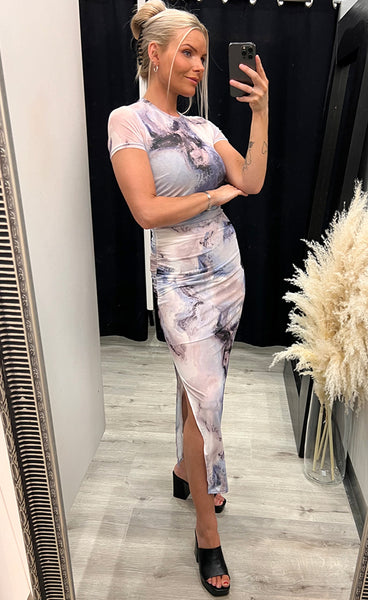 Freya mesh dress - white lilas
