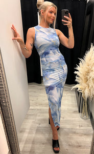 Fanney mesh dress - blue/gold