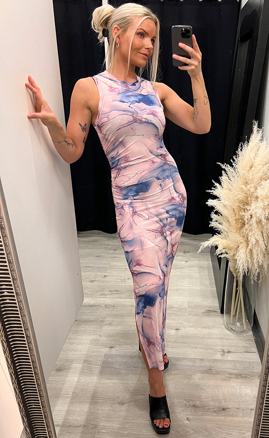 Fanney mesh dress - lilas/gold