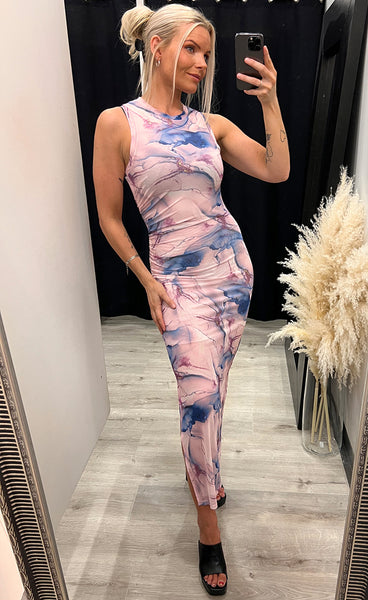 Fanney mesh dress - lilas/gold