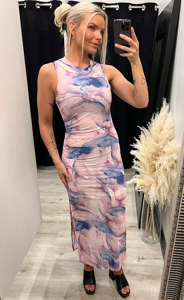 Fanney mesh dress - lilas/gold