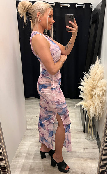 Fanney mesh dress - lilas/gold