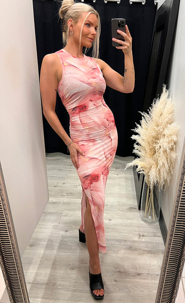 Fanney mesh dress - pink/gold