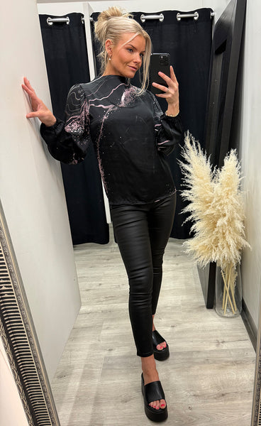NÜ Fia blouse - black mix