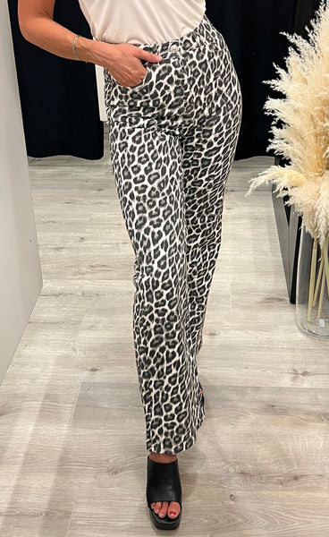 Leopard pants - grey