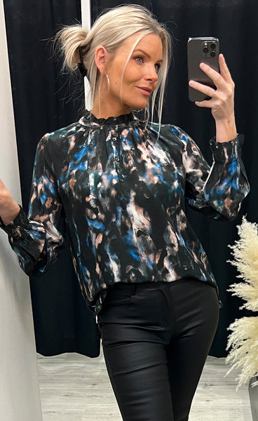 Agnes blouse - blue print