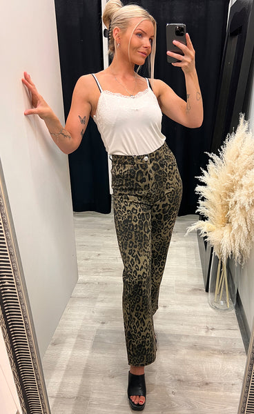 Leopard pants - brown