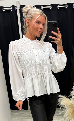 Chloe smock blouse - white