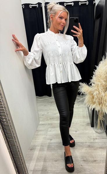 Chloe smock blouse - white