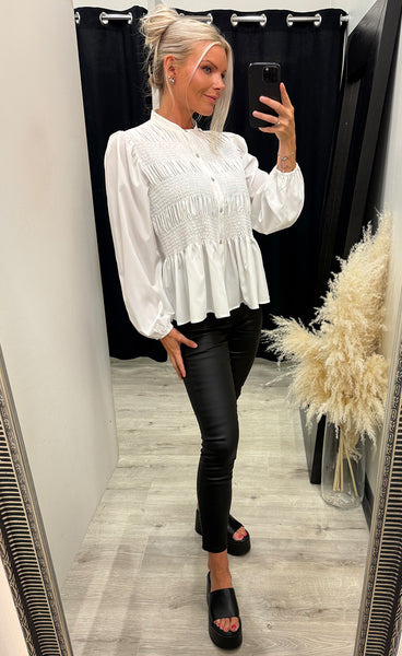 Chloe smock blouse - white