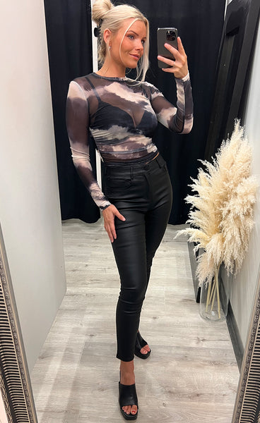 Mesh top 8738 - black