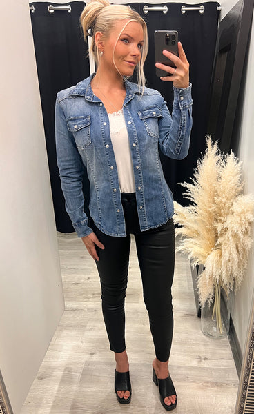 Melly gallaskyrta - denim