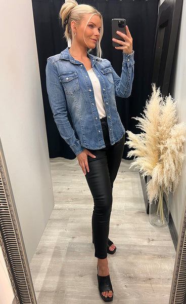 Melly gallaskyrta - denim