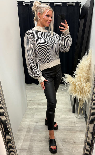 Lassie knit - black/off white