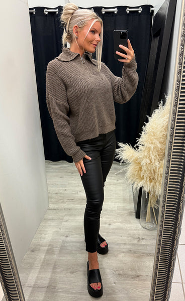 Lesia knit - timber wolf melange