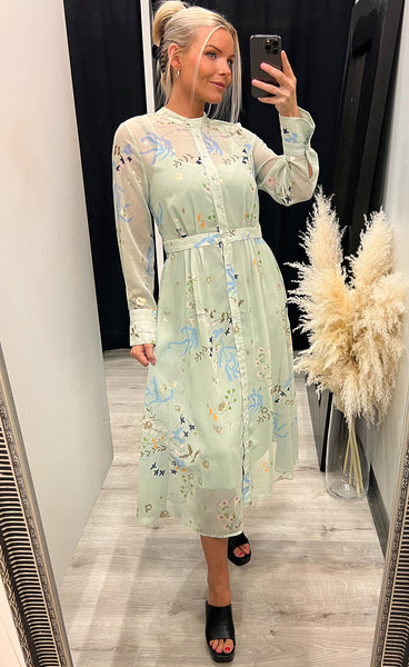Nukyndall dress - sea foam