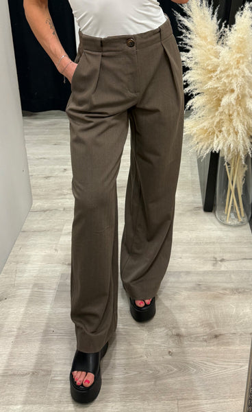 NÜMPH Nulippa straight pants - chocolate plum