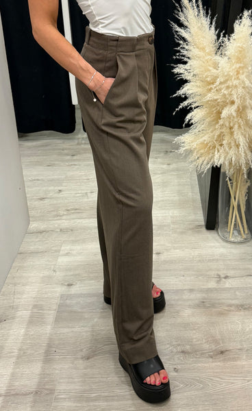 NÜMPH Nulippa straight pants - chocolate plum