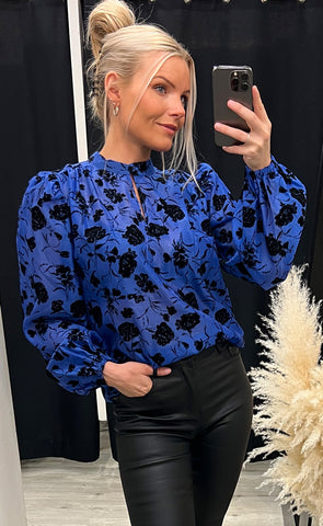 Priscilla blouse - blue surf