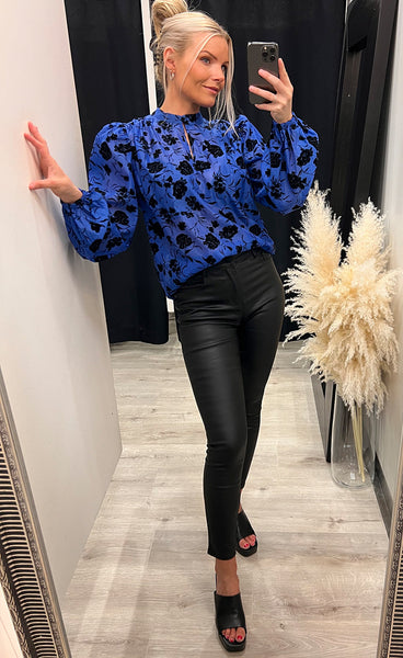 Priscilla blouse - blue surf