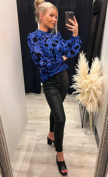 Priscilla blouse - blue surf