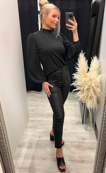 Meleaf blouse - black