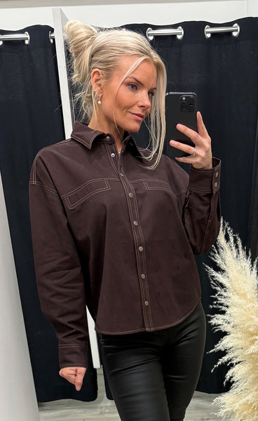 NÜMPH Nukatti shirt - chocolate plum