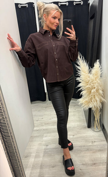 NÜMPH Nukatti shirt - chocolate plum