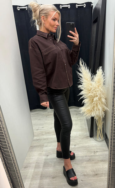 NÜMPH Nukatti shirt - chocolate plum