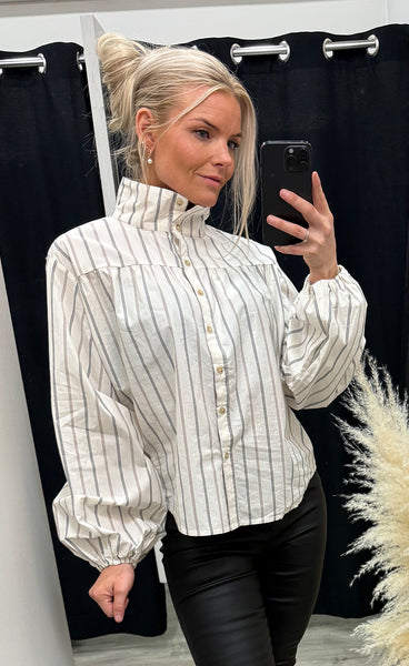 NOELLA N-Naomia shirt - ellington white stripe