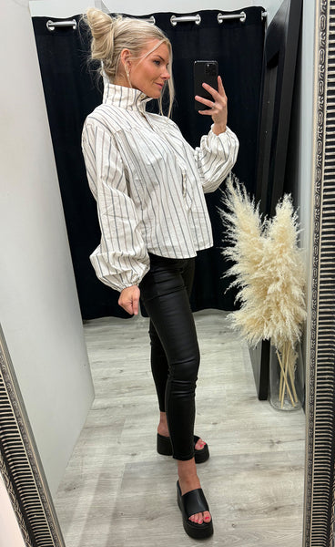 NOELLA N-Naomia shirt - ellington white stripe