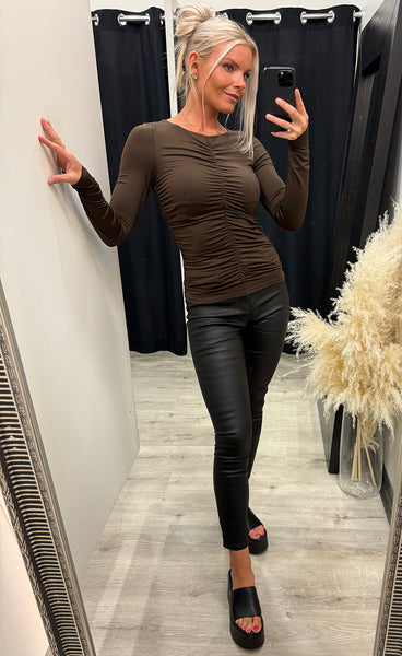 Luanna top - chocolate