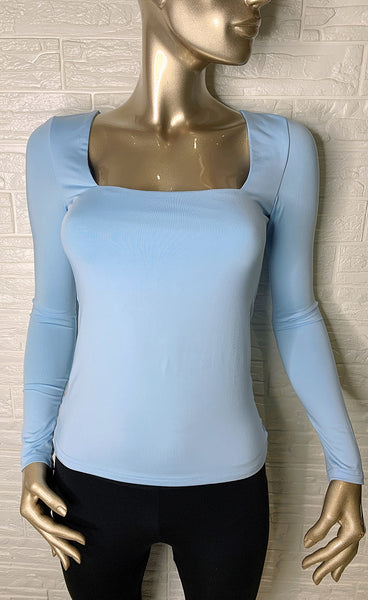 Mae top - light blue