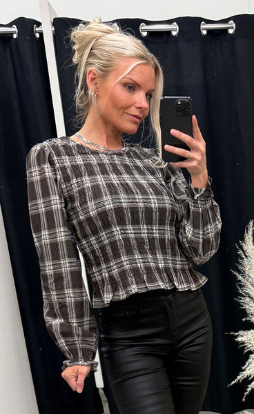 SP Nix blouse - brown check