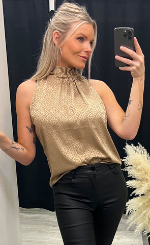 Liva top - gold print