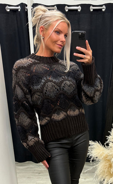 Latanna knit - brown multi