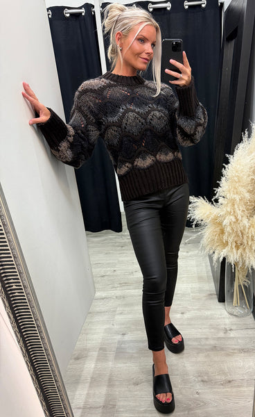 Latanna knit - brown multi