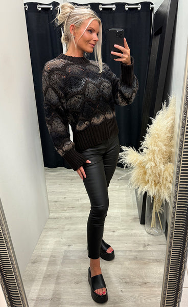 Latanna knit - brown multi