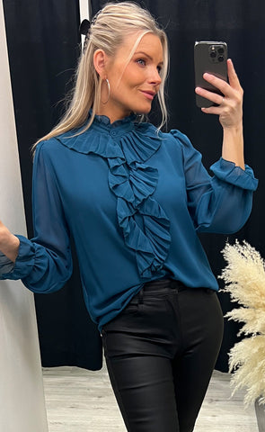 Ruffle blouse - balsam