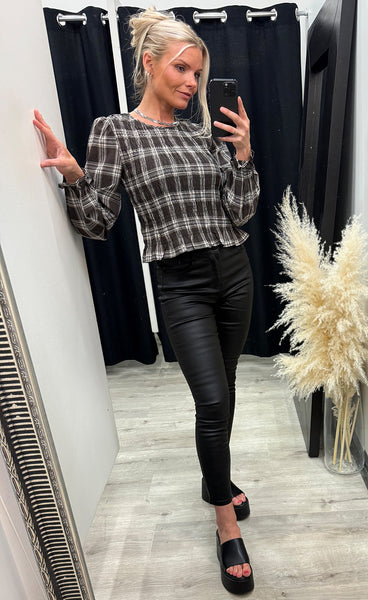 SP Nix blouse - brown check
