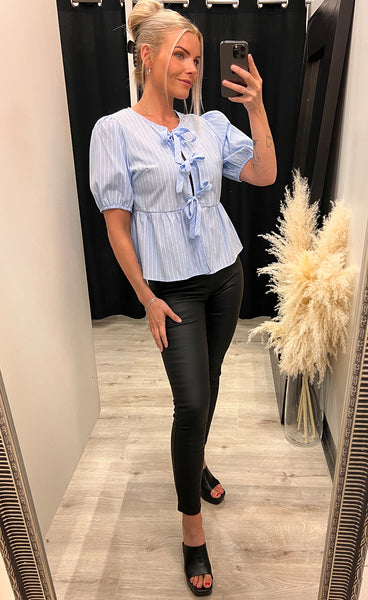 Birta blouse - blue/stripe