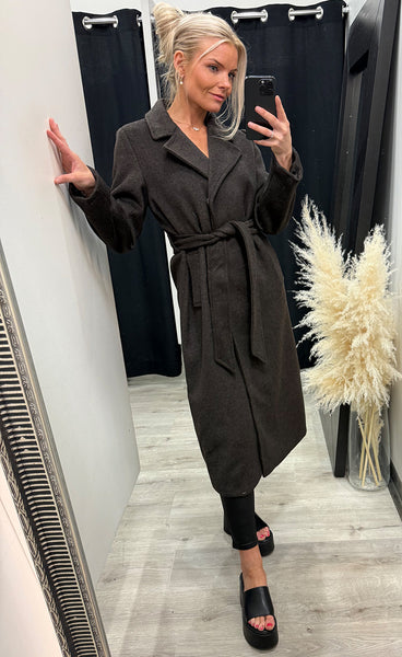 b.young Abonnet long coat - java melange