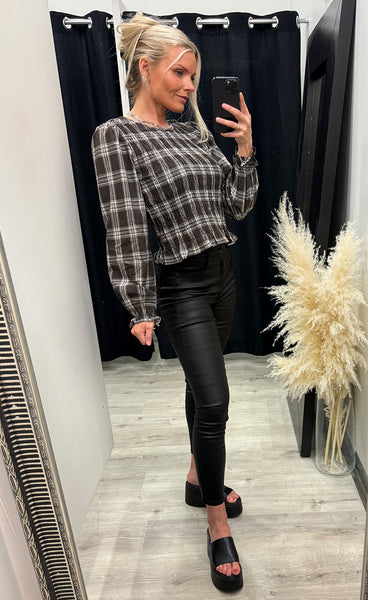 SP Nix blouse - brown check