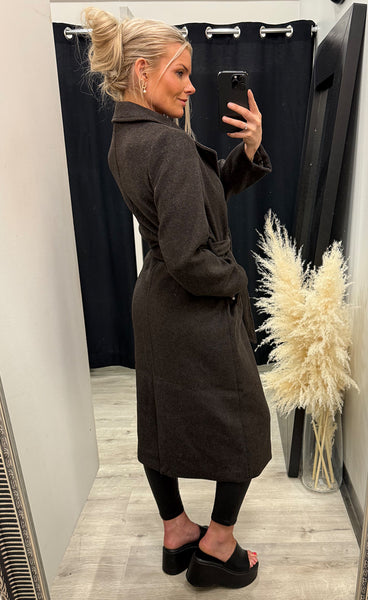 b.young Abonnet long coat - java melange