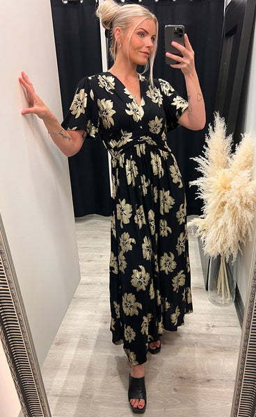 Stella dress - black/gold