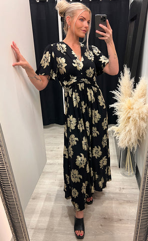 Stella dress - black/gold