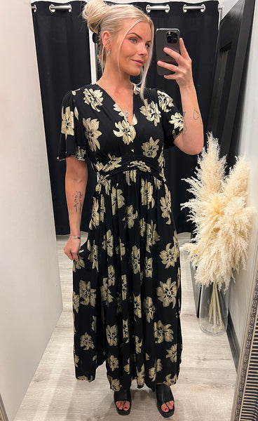 Stella dress - black/gold